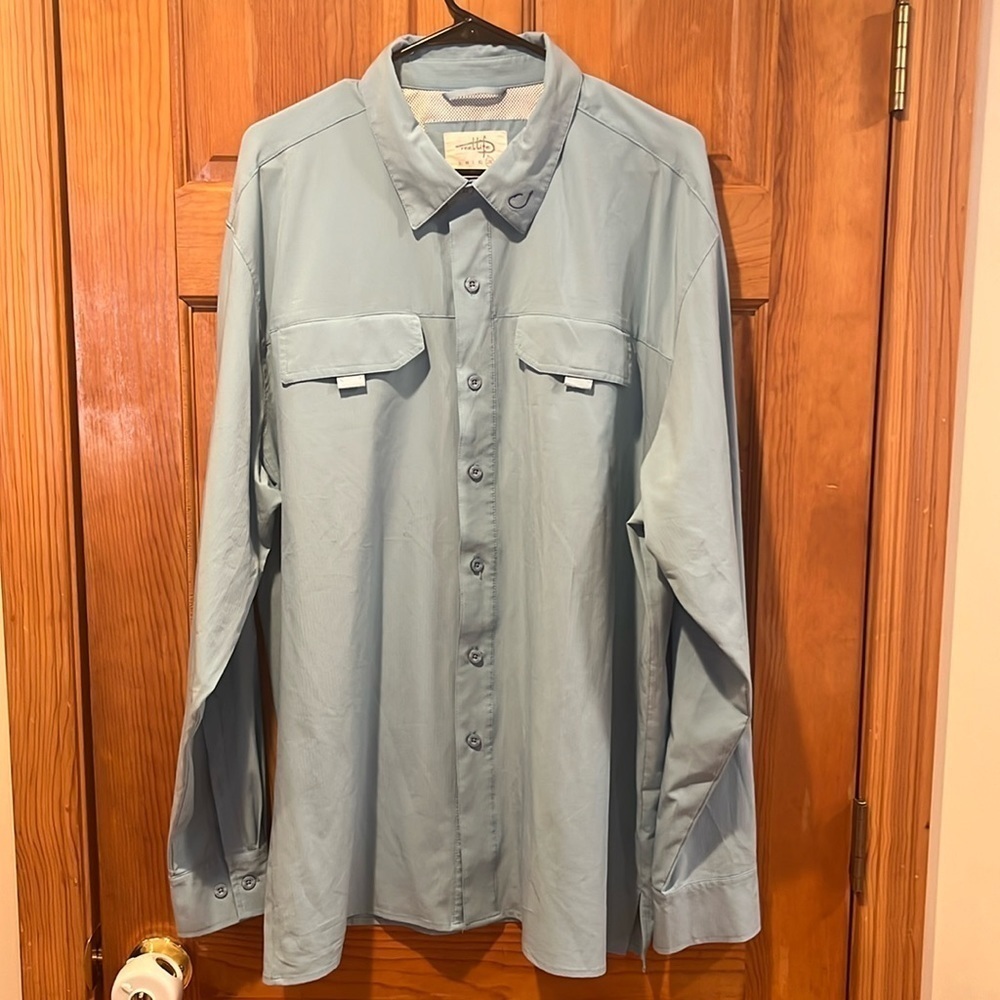 Reel life mens saltwater long sleeve with roll tabs button down size 2Xl. - Picture 1 of 7